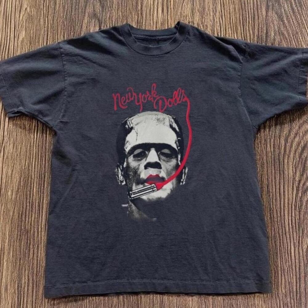 Gildan Men Black T-Shirt,  York Dolls Black Graphic Tee